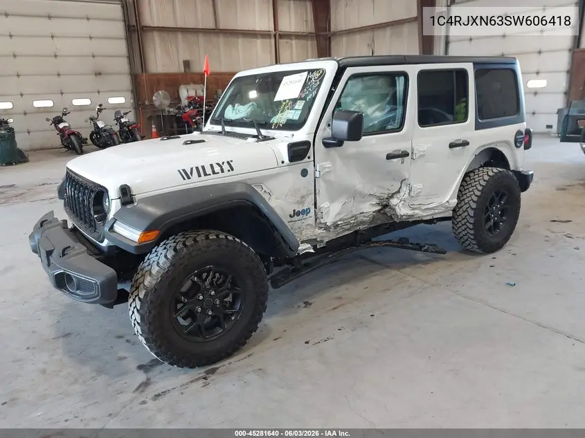 2025 Jeep Wrangler 4Xe Willys 4Xe VIN: 1C4RJXN63SW606418 Lot: 45281640