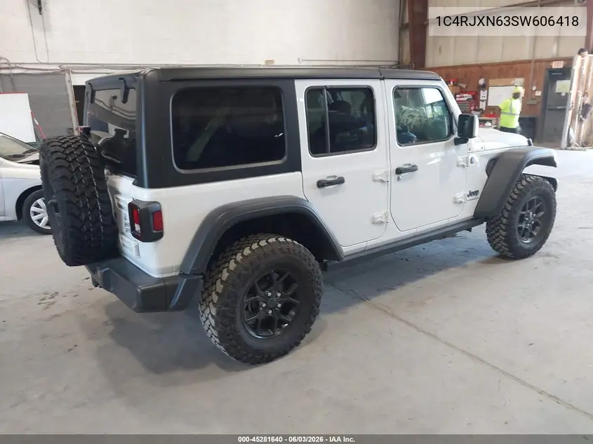 2025 Jeep Wrangler 4Xe Willys 4Xe VIN: 1C4RJXN63SW606418 Lot: 45281640