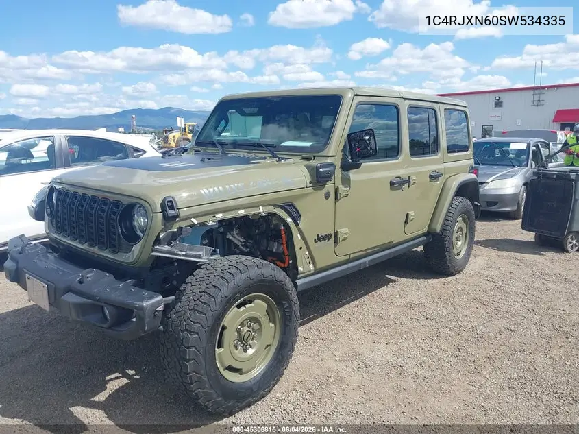 2025 Jeep Wrangler 4Xe Willys '41 4Xe VIN: 1C4RJXN60SW534335 Lot: 45306815