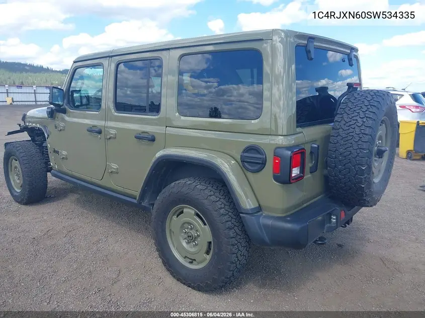 2025 Jeep Wrangler 4Xe Willys '41 4Xe VIN: 1C4RJXN60SW534335 Lot: 45306815