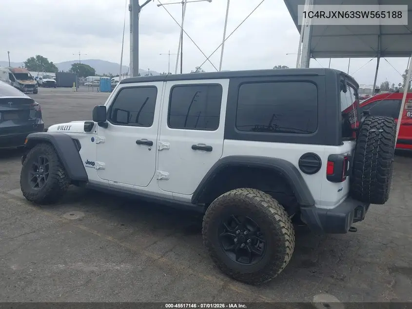 2025 Jeep Wrangler 4Xe Willys 4Xe VIN: 1C4RJXN63SW565188 Lot: 45517146