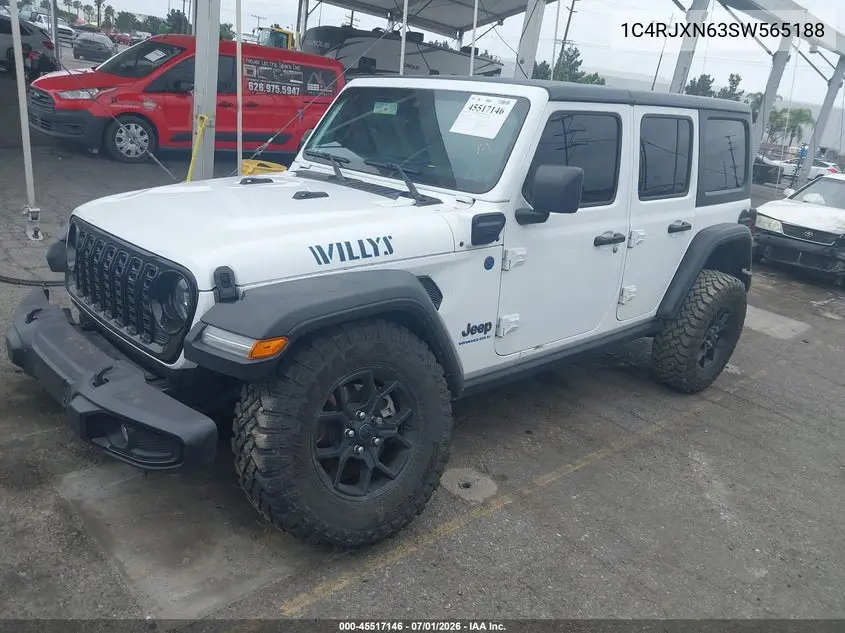 2025 Jeep Wrangler 4Xe Willys 4Xe VIN: 1C4RJXN63SW565188 Lot: 45517146