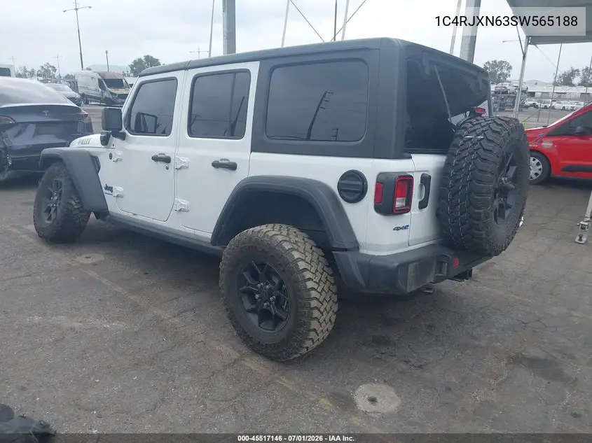 2025 Jeep Wrangler 4Xe Willys 4Xe VIN: 1C4RJXN63SW565188 Lot: 45517146