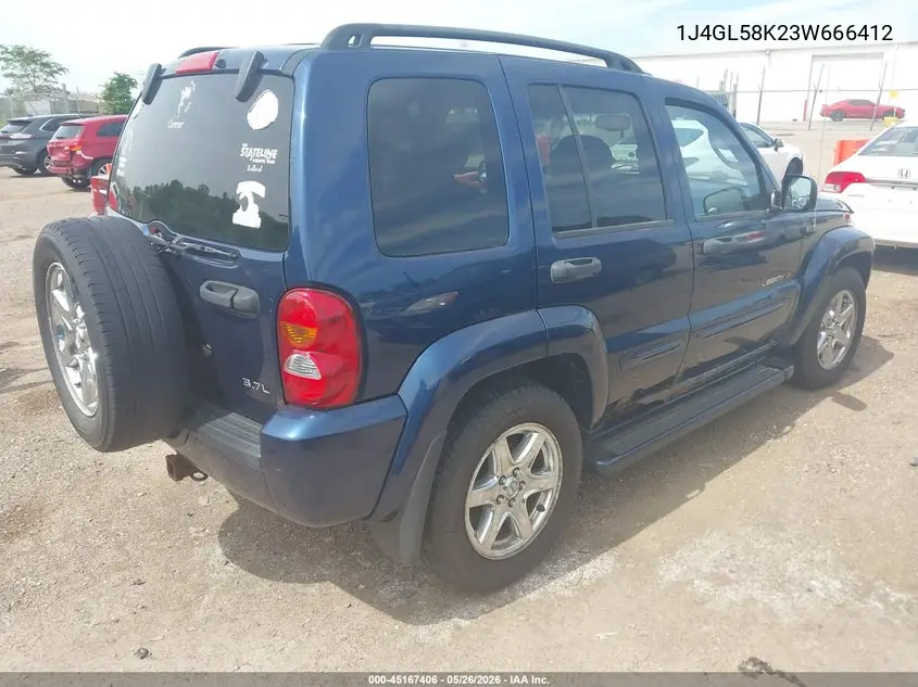 2003 Jeep Liberty Limited Edition VIN: 1J4GL58K23W666412 Lot: 45167406