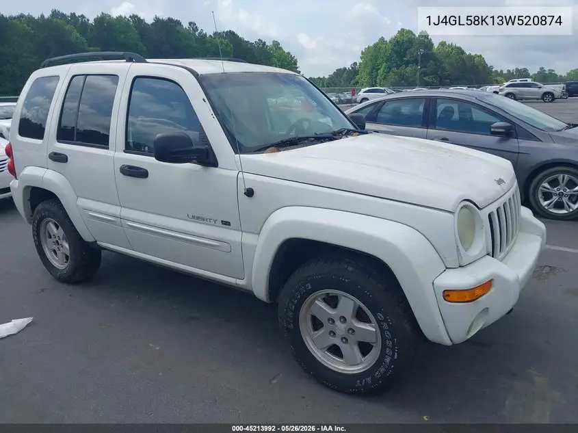 2003 Jeep Liberty Limited Edition VIN: 1J4GL58K13W520874 Lot: 45213992