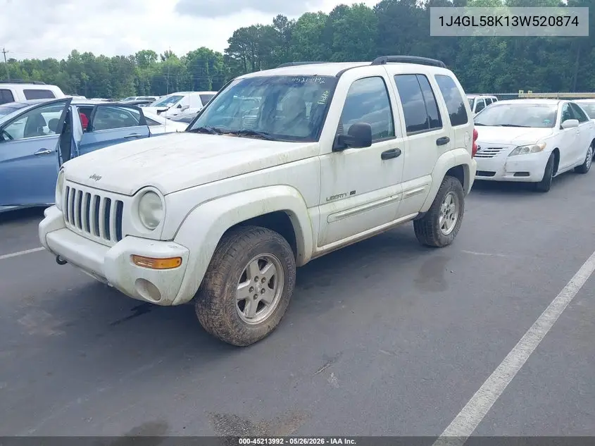 2003 Jeep Liberty Limited Edition VIN: 1J4GL58K13W520874 Lot: 45213992