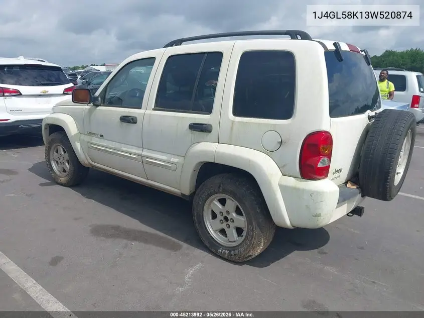 2003 Jeep Liberty Limited Edition VIN: 1J4GL58K13W520874 Lot: 45213992
