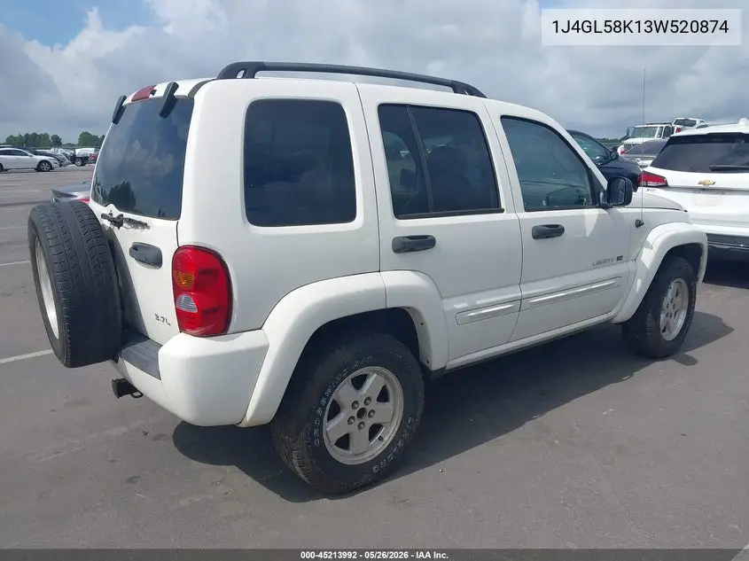 2003 Jeep Liberty Limited Edition VIN: 1J4GL58K13W520874 Lot: 45213992