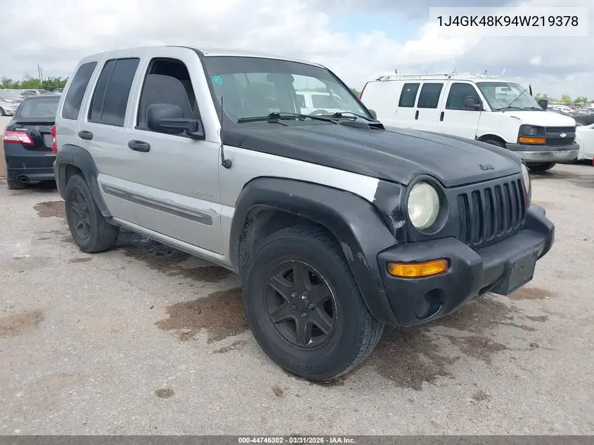 1J4GK48K94W219378 2004 Jeep Liberty Sport