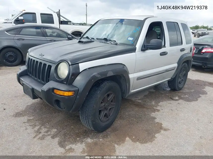 1J4GK48K94W219378 2004 Jeep Liberty Sport