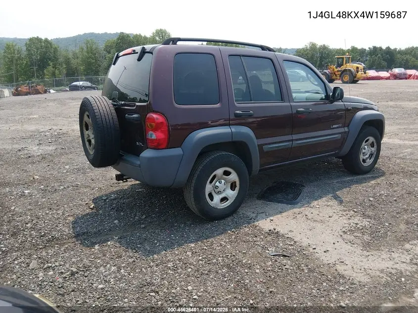 2004 Jeep Liberty Sport VIN: 1J4GL48KX4W159687 Lot: 45626401