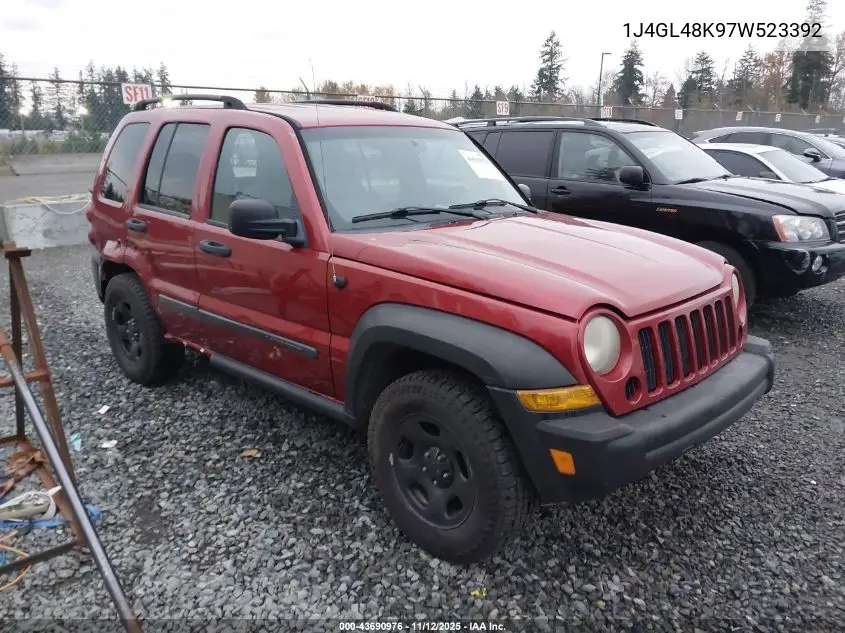 1J4GL48K97W523392 2007 Jeep Liberty Sport