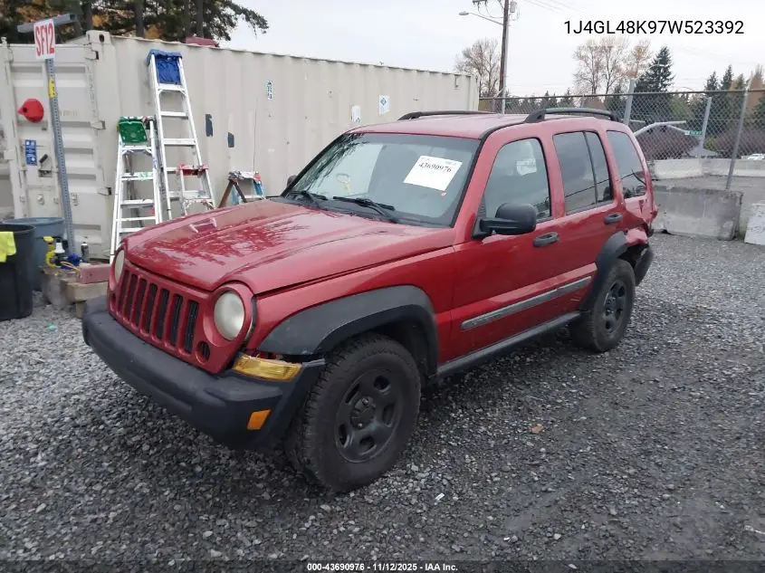 1J4GL48K97W523392 2007 Jeep Liberty Sport