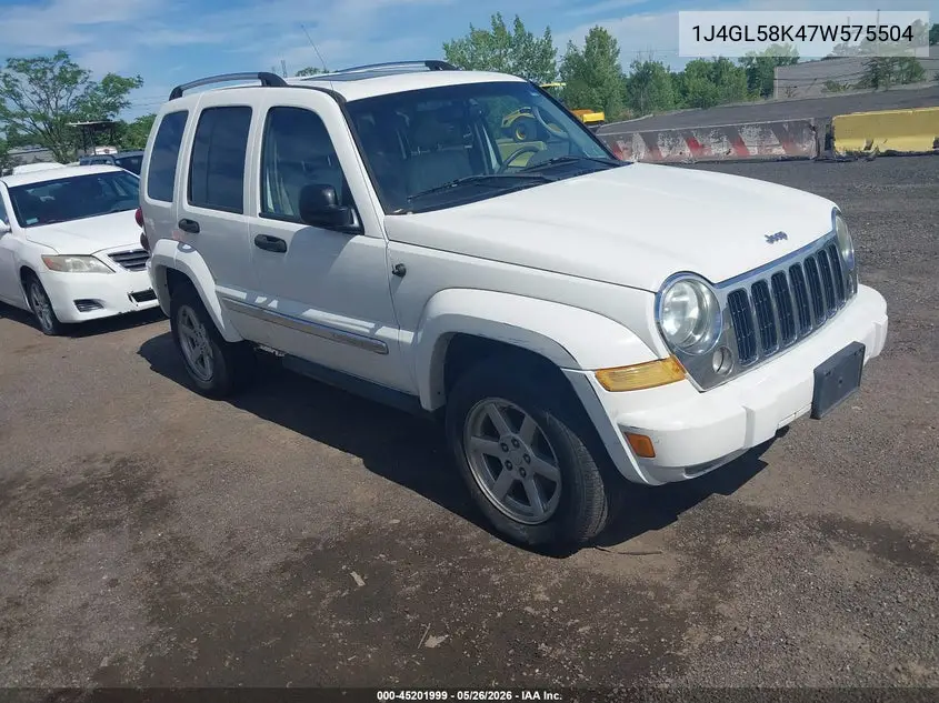2007 Jeep Liberty Limited Edition VIN: 1J4GL58K47W575504 Lot: 45201999