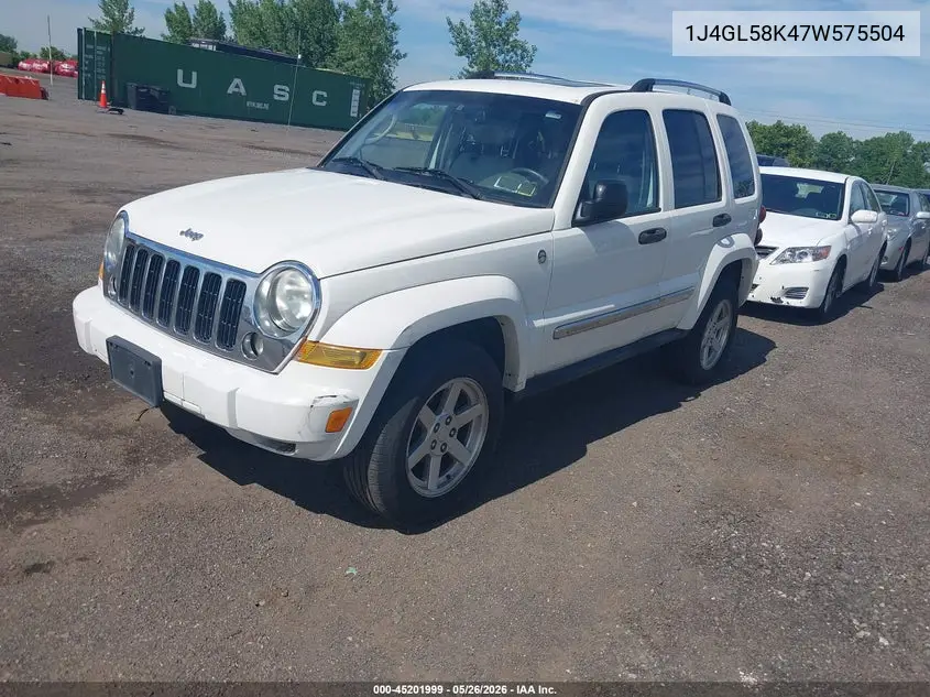 2007 Jeep Liberty Limited Edition VIN: 1J4GL58K47W575504 Lot: 45201999
