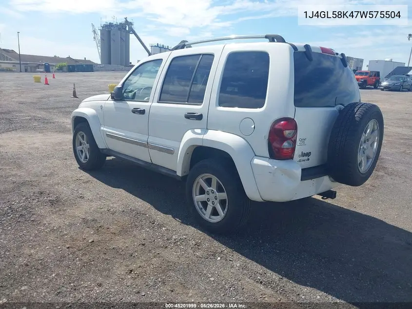 2007 Jeep Liberty Limited Edition VIN: 1J4GL58K47W575504 Lot: 45201999