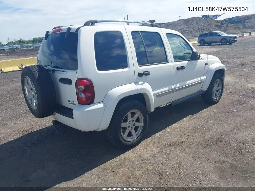 2007 Jeep Liberty Limited Edition VIN: 1J4GL58K47W575504 Lot: 45201999