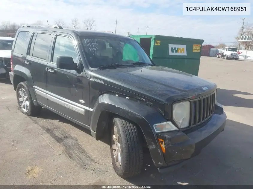 1C4PJLAK4CW168951 2012 Jeep Liberty Sport