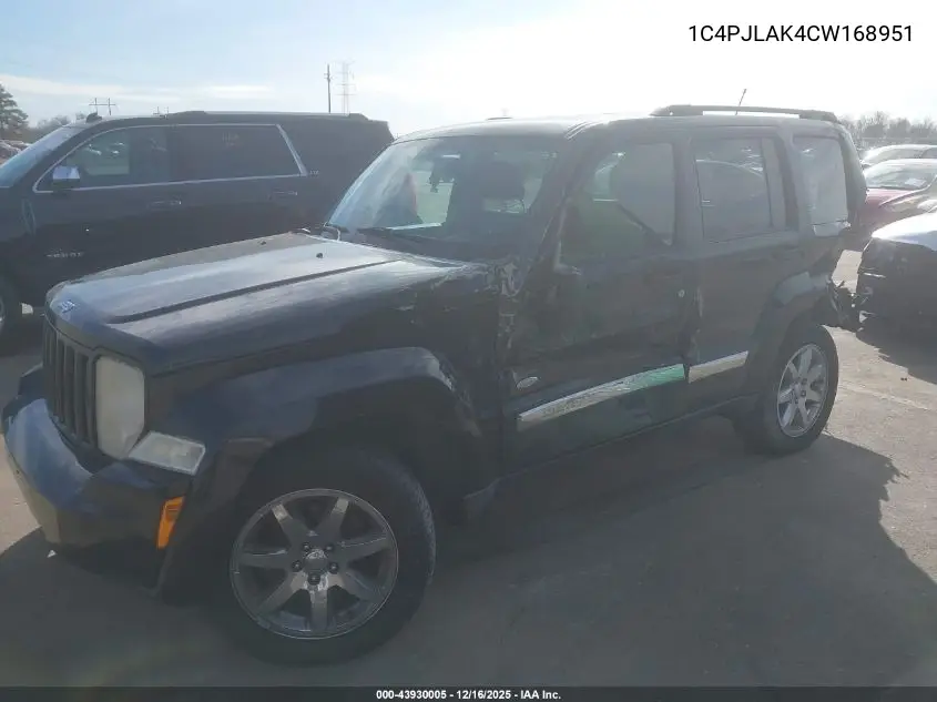 1C4PJLAK4CW168951 2012 Jeep Liberty Sport