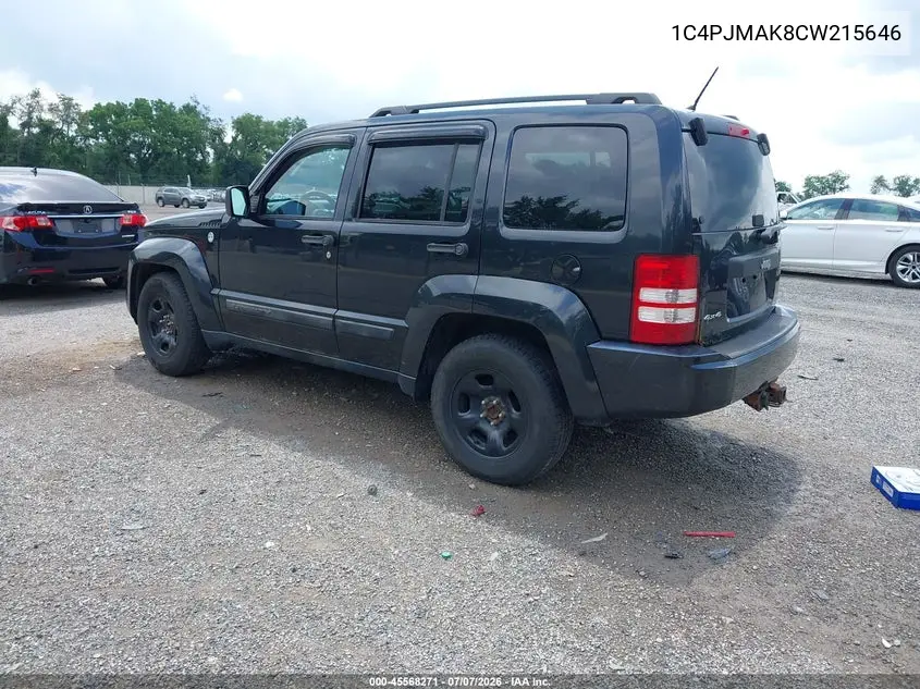 2012 Jeep Liberty Sport VIN: 1C4PJMAK8CW215646 Lot: 45568271