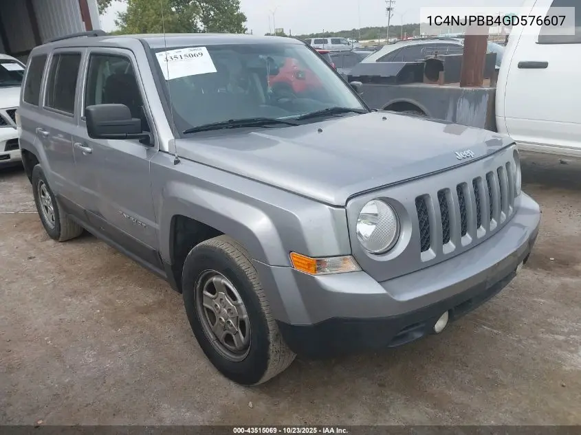 1C4NJPBB4GD576607 2016 Jeep Patriot Sport