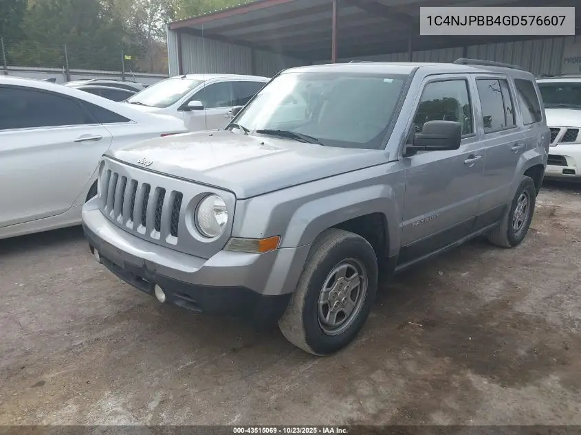 1C4NJPBB4GD576607 2016 Jeep Patriot Sport