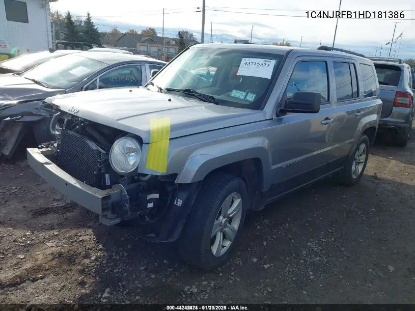 1C4NJRFB1HD181386 2017 Jeep Patriot Latitude 4X4
