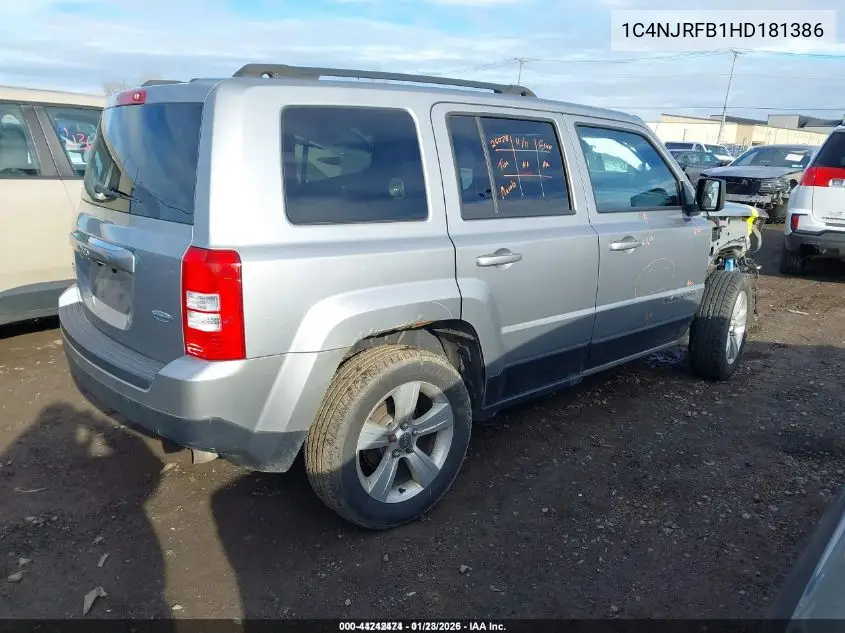 1C4NJRFB1HD181386 2017 Jeep Patriot Latitude 4X4