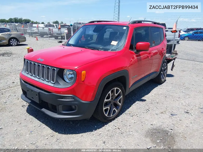 2015 Jeep Renegade Latitude VIN: ZACCJABT2FPB99434 Lot: 45385797