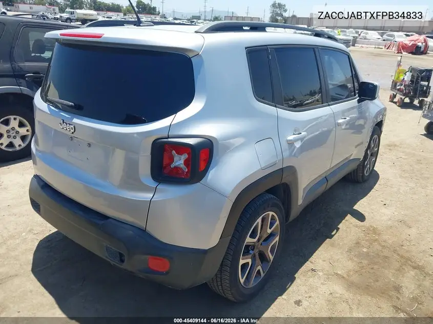 2015 Jeep Renegade Latitude VIN: ZACCJABTXFPB34833 Lot: 45409144