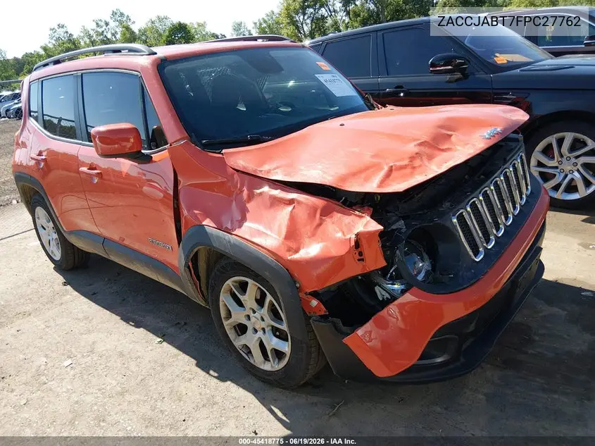 2015 Jeep Renegade Latitude VIN: ZACCJABT7FPC27762 Lot: 45418775