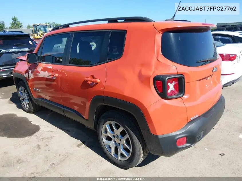 2015 Jeep Renegade Latitude VIN: ZACCJABT7FPC27762 Lot: 45418775