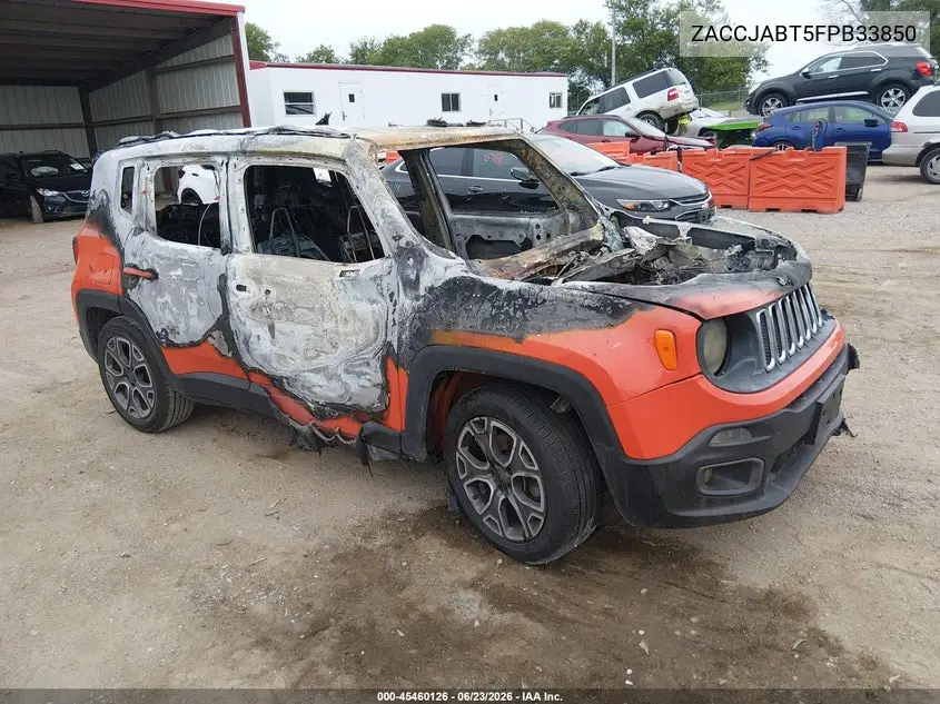2015 Jeep Renegade Latitude VIN: ZACCJABT5FPB33850 Lot: 45460126