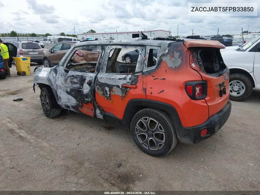 2015 Jeep Renegade Latitude VIN: ZACCJABT5FPB33850 Lot: 45460126