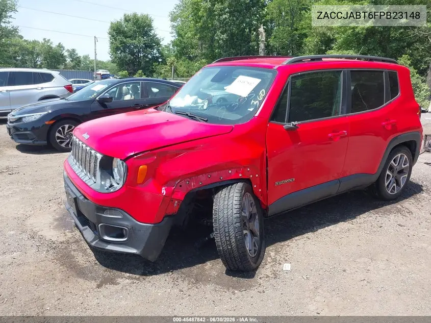 2015 Jeep Renegade Latitude VIN: ZACCJABT6FPB23148 Lot: 45487842