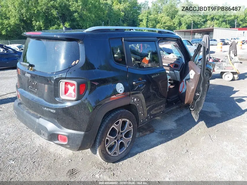 2015 Jeep Renegade Limited VIN: ZACCJBDT9FPB86487 Lot: 45548462