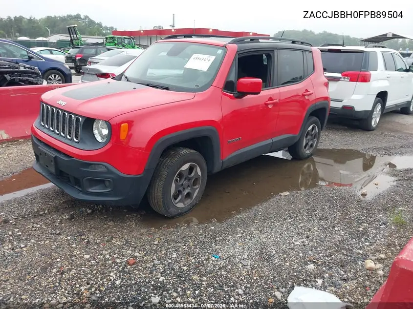 2015 Jeep Renegade Latitude VIN: ZACCJBBH0FPB89504 Lot: 45563434