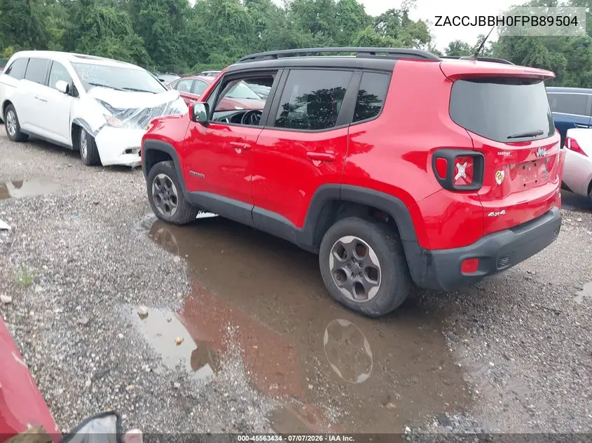 2015 Jeep Renegade Latitude VIN: ZACCJBBH0FPB89504 Lot: 45563434