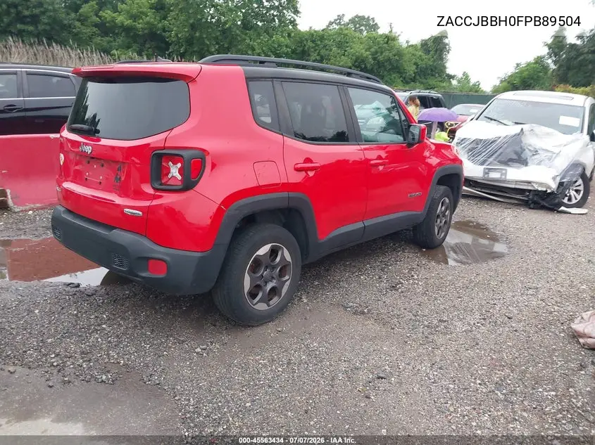 2015 Jeep Renegade Latitude VIN: ZACCJBBH0FPB89504 Lot: 45563434