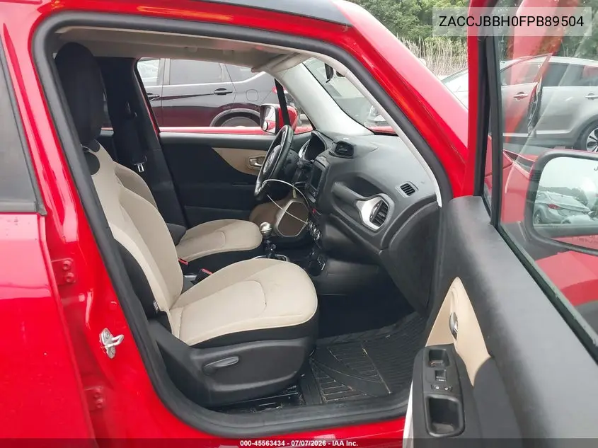 2015 Jeep Renegade Latitude VIN: ZACCJBBH0FPB89504 Lot: 45563434