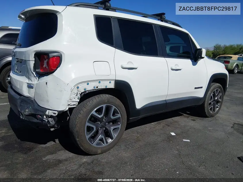 2015 Jeep Renegade Latitude VIN: ZACCJBBT8FPC29817 Lot: 45567727