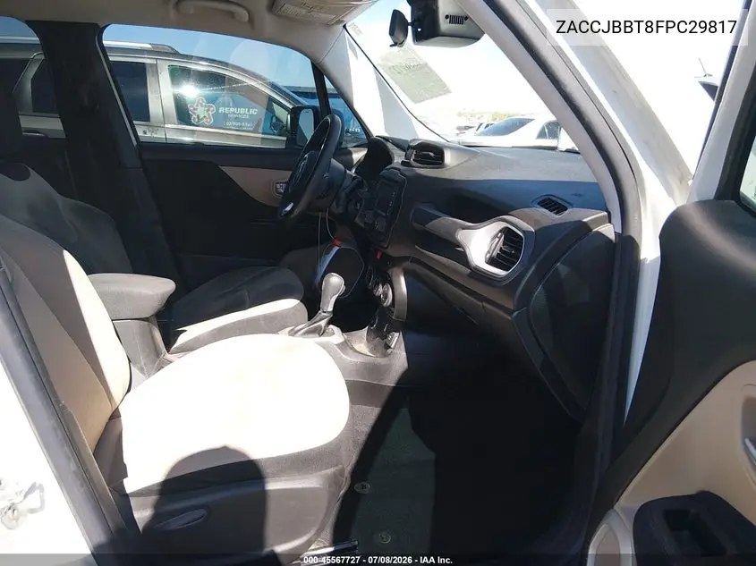 2015 Jeep Renegade Latitude VIN: ZACCJBBT8FPC29817 Lot: 45567727