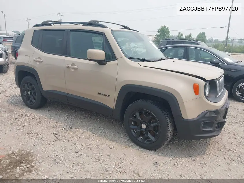 2015 Jeep Renegade Latitude VIN: ZACCJBBT7FPB97720 Lot: 45619320