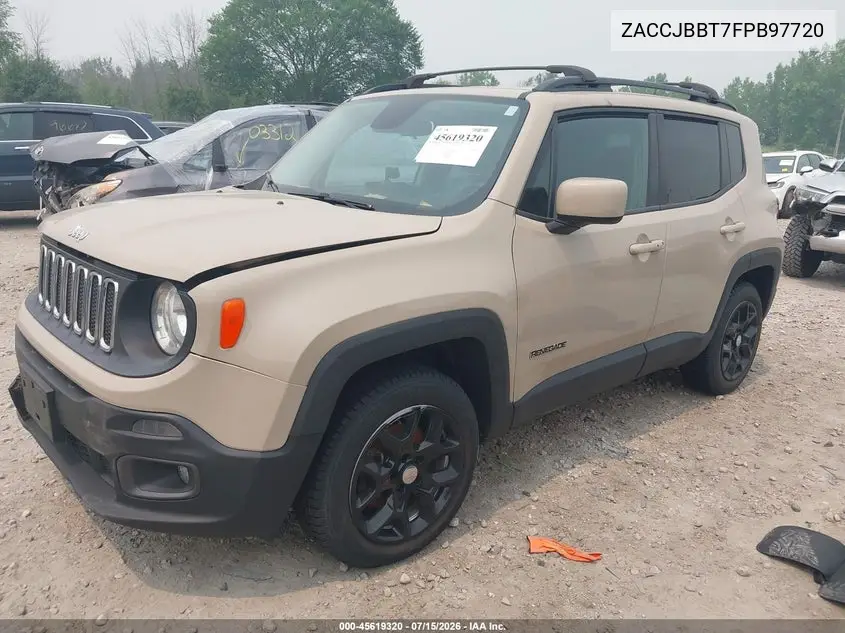 2015 Jeep Renegade Latitude VIN: ZACCJBBT7FPB97720 Lot: 45619320