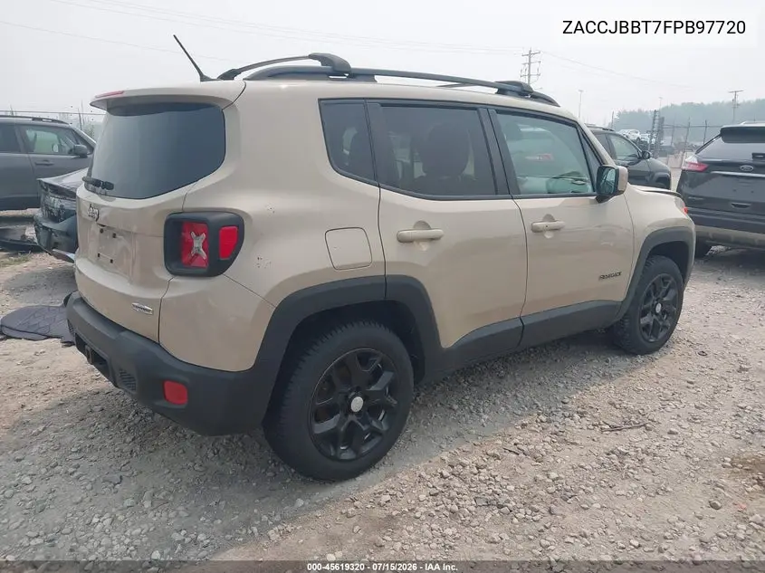 2015 Jeep Renegade Latitude VIN: ZACCJBBT7FPB97720 Lot: 45619320