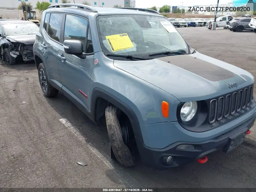 2015 Jeep Renegade Trailhawk VIN: ZACCJBCT7FPC08200 Lot: 45619447