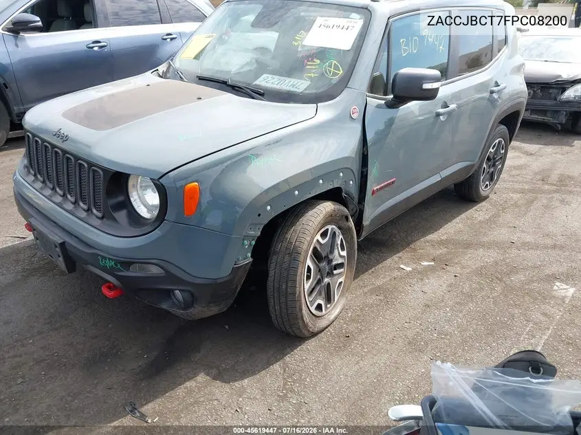 2015 Jeep Renegade Trailhawk VIN: ZACCJBCT7FPC08200 Lot: 45619447