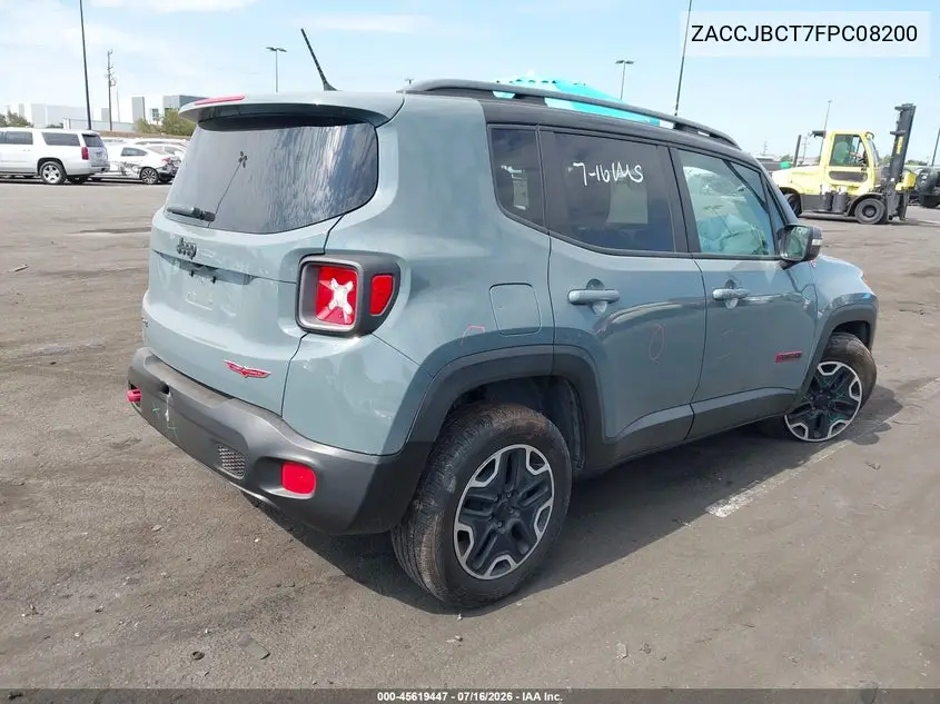 2015 Jeep Renegade Trailhawk VIN: ZACCJBCT7FPC08200 Lot: 45619447