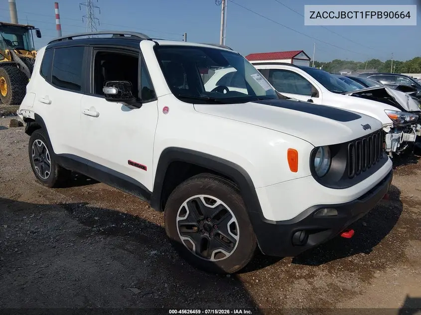 2015 Jeep Renegade Trailhawk VIN: ZACCJBCT1FPB90664 Lot: 45626459