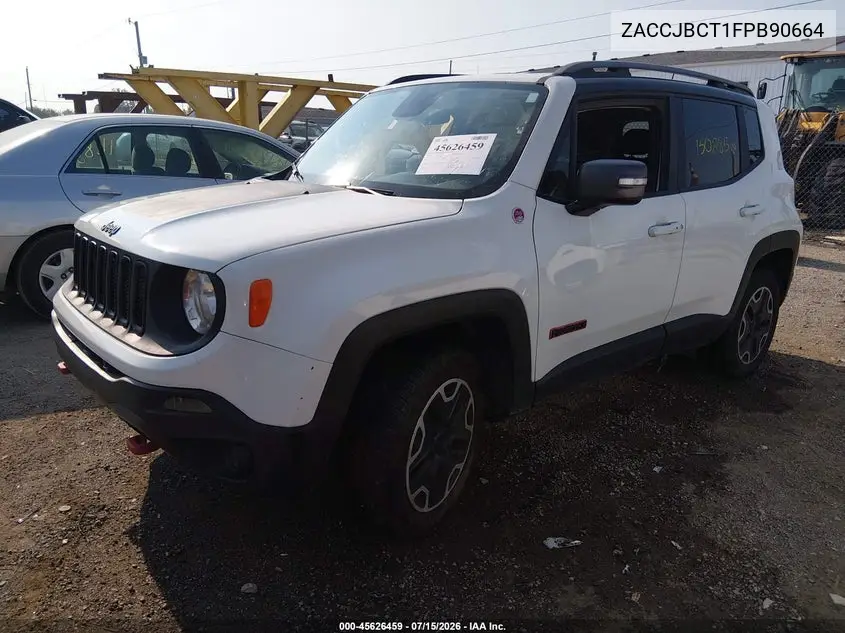 2015 Jeep Renegade Trailhawk VIN: ZACCJBCT1FPB90664 Lot: 45626459